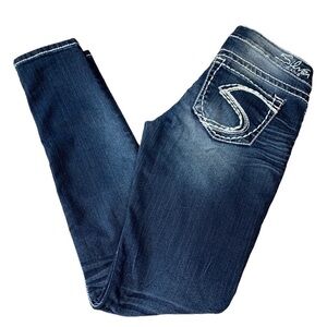 SILVER Jeans 25 Camden Skinny Contrast White Stitching Skinny